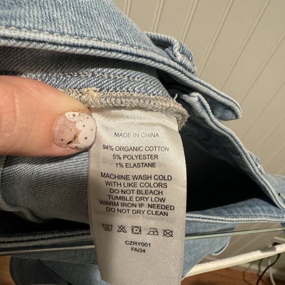 Quince Bella Stretch Patch Pocket Wide Leg Jeans Size 27 - Picture 6 of 6